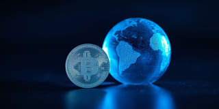 Cryptocurrency depicted within broader global financial markets